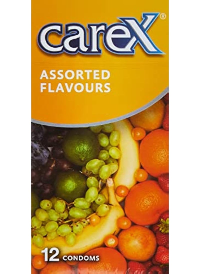 careX Assorted Flavours Condoms 12 Pcs - Image 1